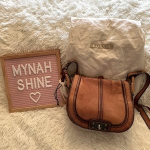 Authentic Fossil Saddle Bag